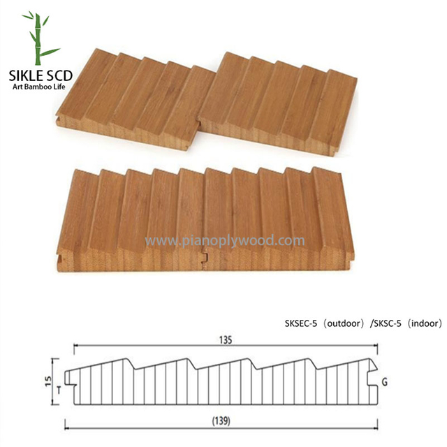 SKSEC-5 (välistingimustes), SKSC-5 (siseruumides) bambusest vooder