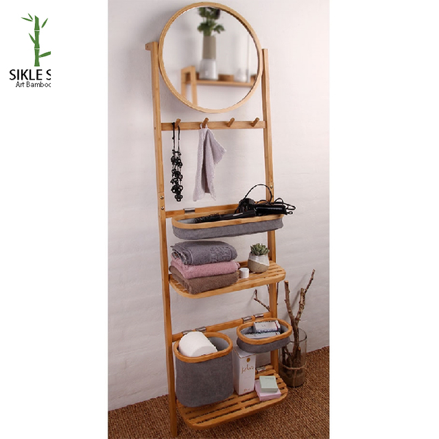 दर्पण दीवार ब्रैकेट बांस